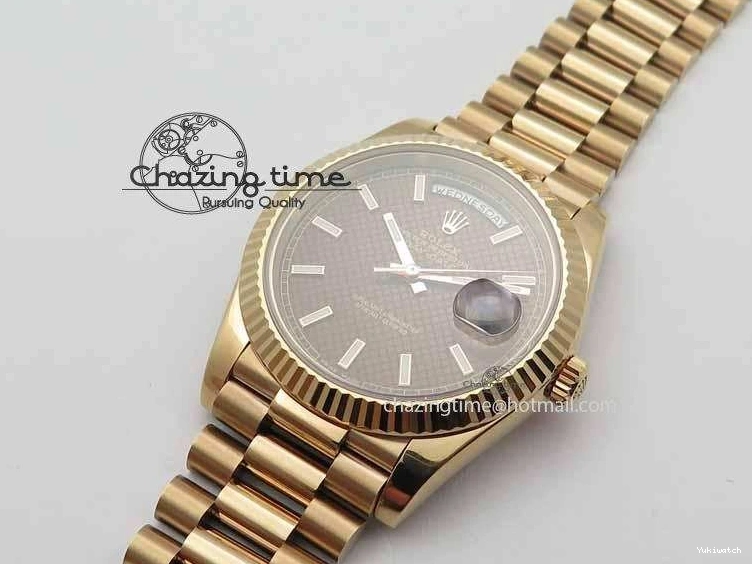RG On 228239 Day-Date Edition Brown RG 40mm President A3255 Noob Bracelet Best 1:1 Dial 0407